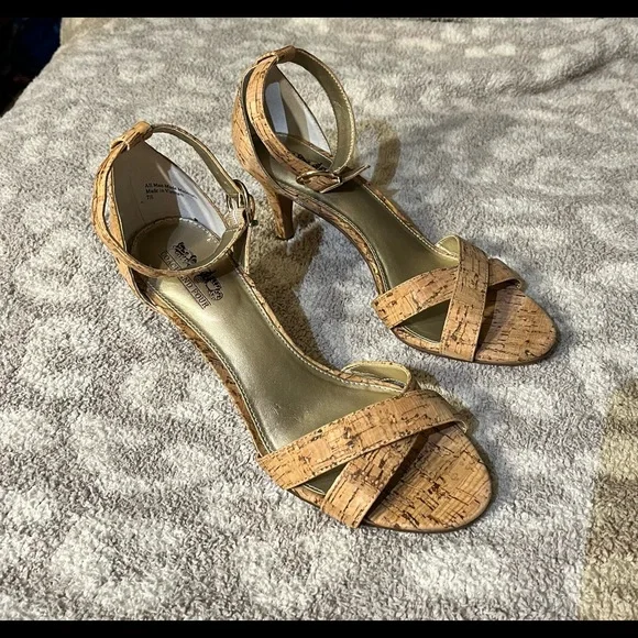 Coach cork leather pumps heels shoes - Picture 2 of 8